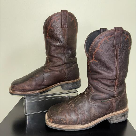 John Deere by Dan Post Men’s Steel Toe Western Work Boots – Size 11W - Picture 2 of 8